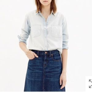 Madewell chambray shirt in ferrous wash